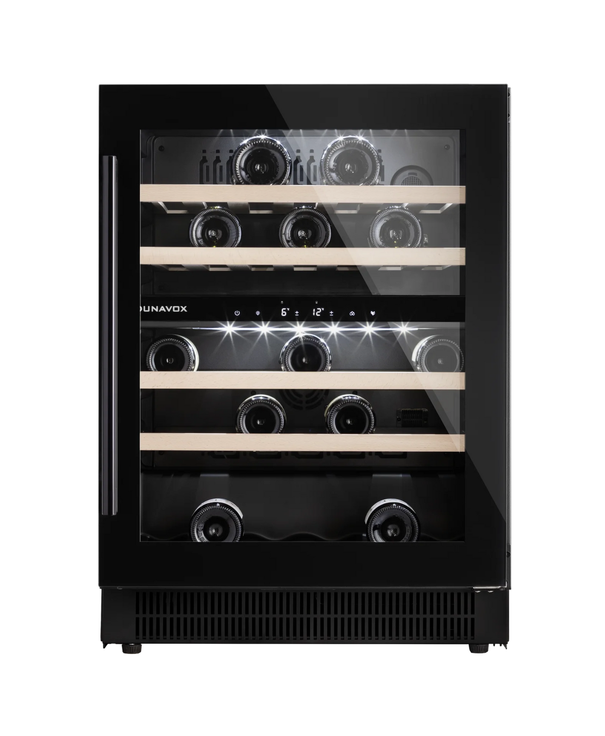 Dunavox Flow DAUF-39.121DB 39 bottle undercounter wine fridge – Black