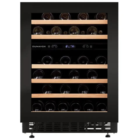 Dunavox Flow DAUF-46.145DBH 46 bottle undercounter wine fridge – Black glass