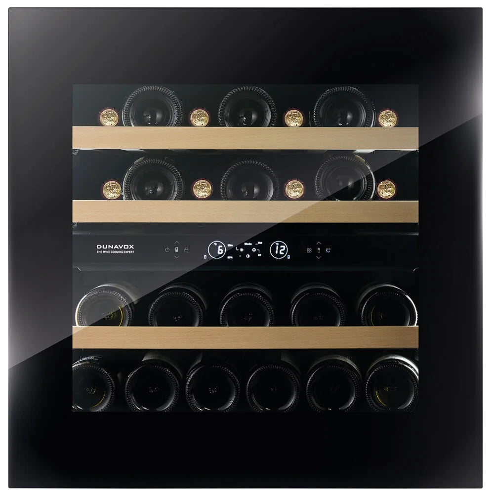 Dunavox Horizon DVH-25.65DB.TO 25 bottle integrated wine fridge – Black