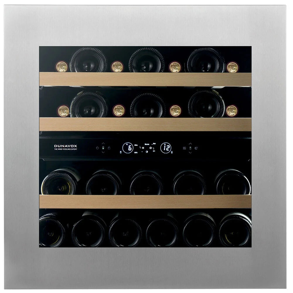 Dunavox Horizon DVH-25.65DSS.TO 25 bottle integrated wine fridge – Stainless steel
