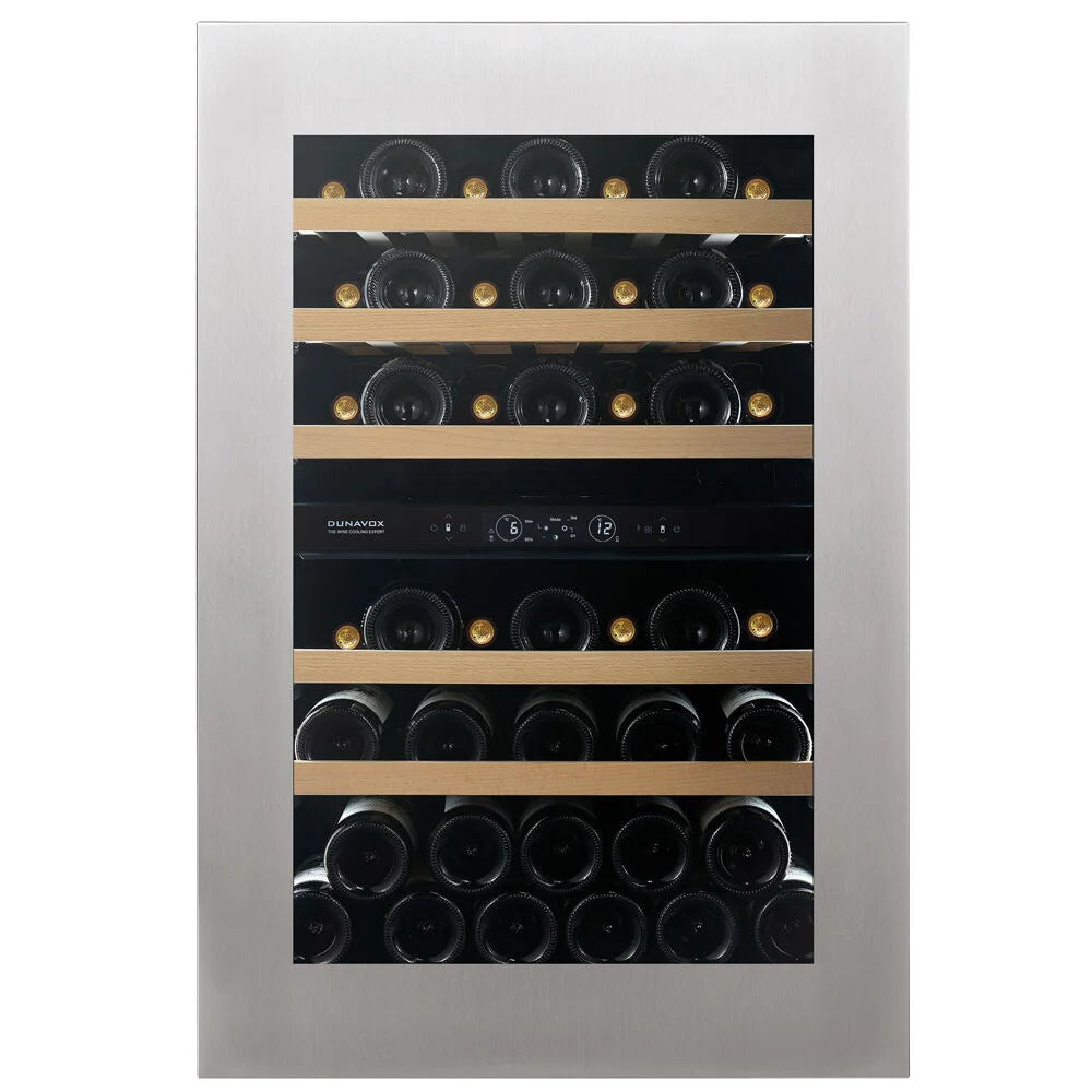 Dunavox Horizon DVH-44.120DSS.TO 44 bottle integrated wine fridge – Stainless steel
