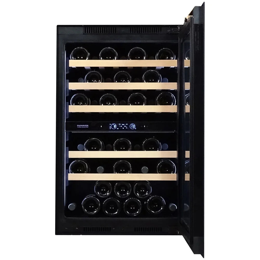 Dunavox Horizon DVH-44.120DSS.TO 44 bottle integrated wine fridge – Stainless steel