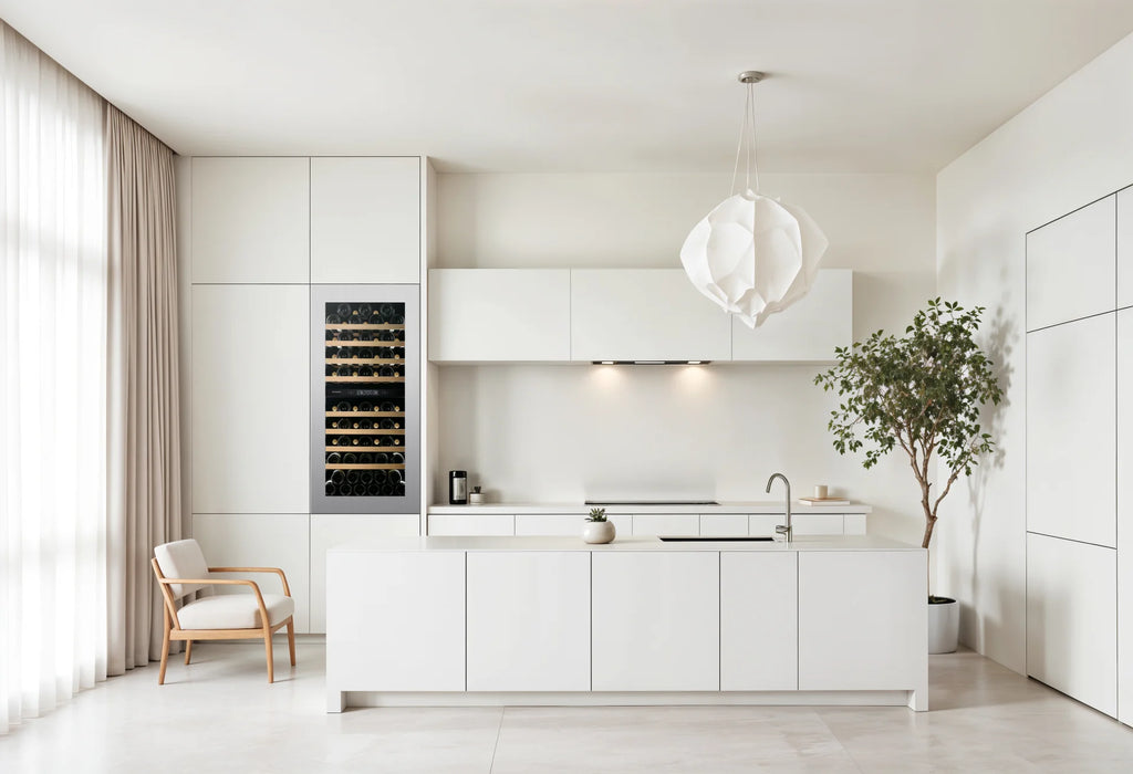 Dunavox Horizon DVH-70.185DSS.TO 70 bottle integrated wine fridge – Stainless steel