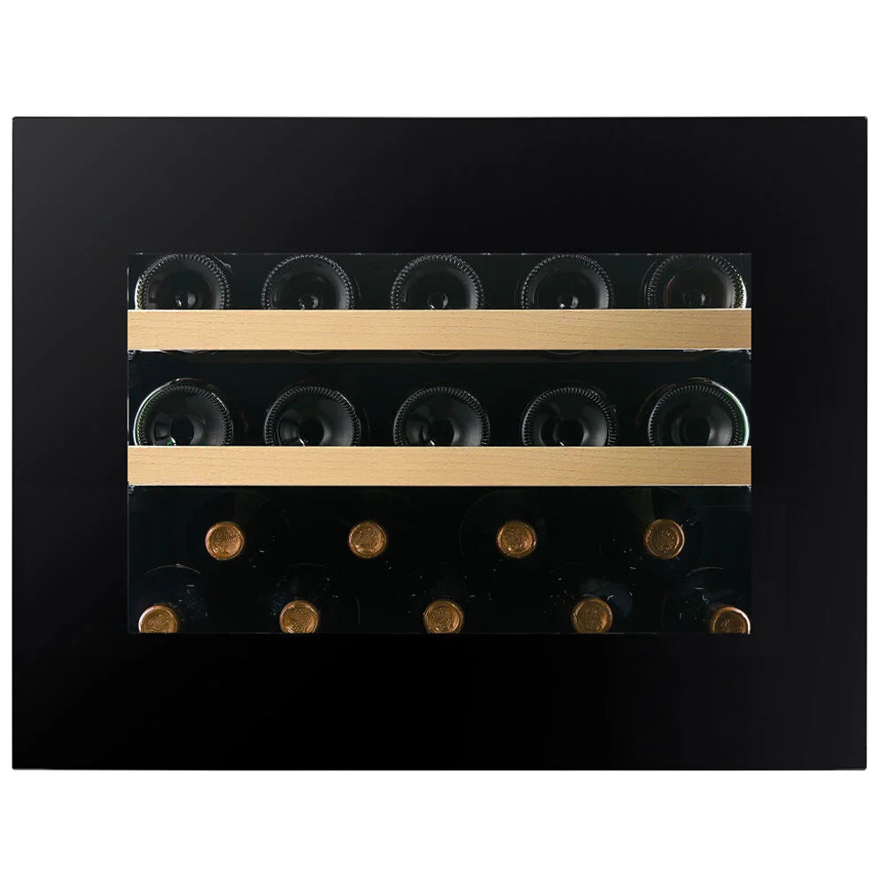 Dunavox Noble DVN-19.50B.TO 19 bottle integrated wine fridge – Black glass
