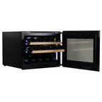 Dunavox Noble DVN-19.50B.TO 19 bottle integrated wine fridge – Black glass