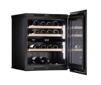 Dunavox Noble DVN-25.65DB.TO 25 bottle integrated wine fridge – Black glass