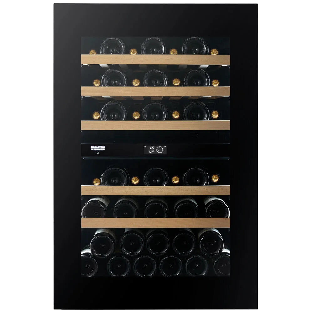 Dunavox Noble DVN-44.120DB.TO 44 bottle integrated wine fridge – Black glass