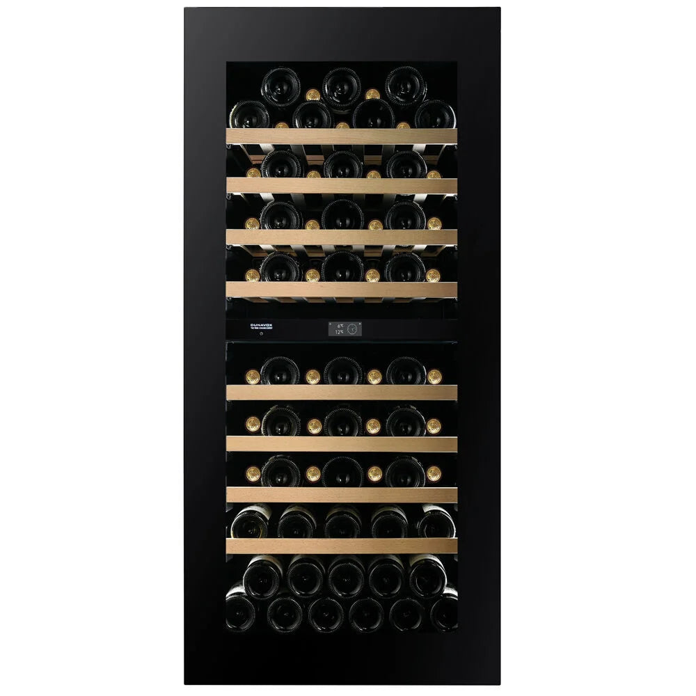 Dunavox Noble DVN-70.185DB.TO 70 bottle integrated wine fridge – Black glass