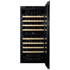 Dunavox Noble DVN-70.185DB.TO 70 bottle integrated wine fridge – Black glass