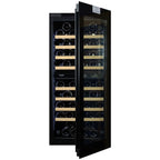 Dunavox Noble DVN-70.185DB.TO 70 bottle integrated wine fridge – Black glass