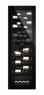 Dunavox Noble DVN-72.291DB.TO 72 bottle integrated wine fridge – Black glass