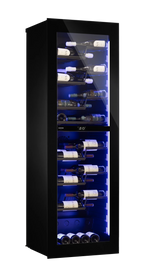 Dunavox Noble DVN-72.291DB.TO 72 bottle integrated wine fridge – Black glass