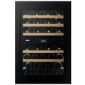Dunavox Prime DVP-44.120DB 44 bottle integrated wine fridge – Black glass