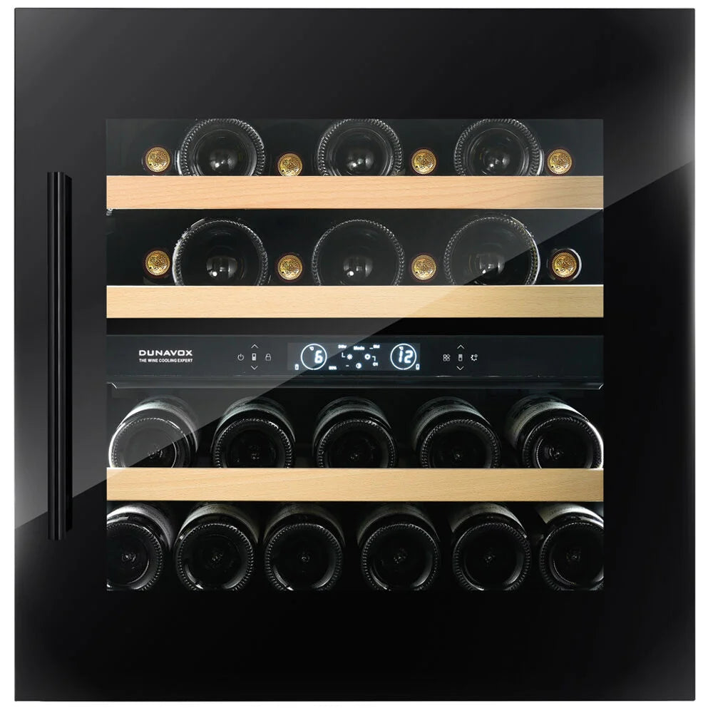 Dunavox Spirit DVS-25.65DB 25 bottle integrated wine fridge – Black