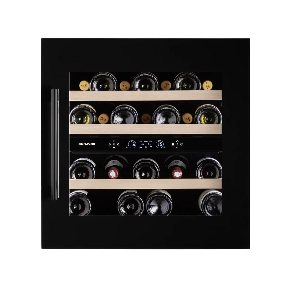 Dunavox Spirit DVS-25.65DB 25 bottle integrated wine fridge – Black