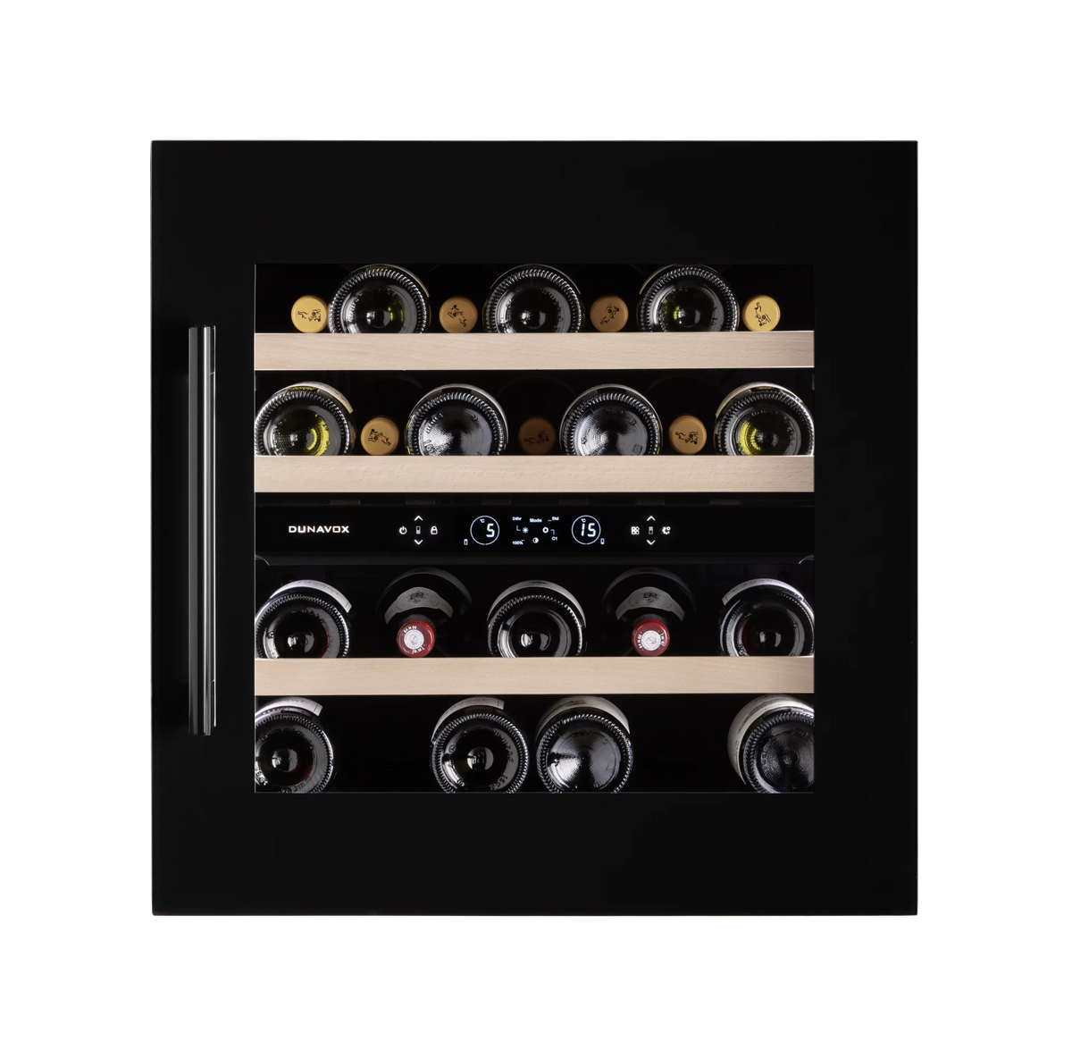 Dunavox Spirit DVS-25.65DB 25 bottle integrated wine fridge – Black