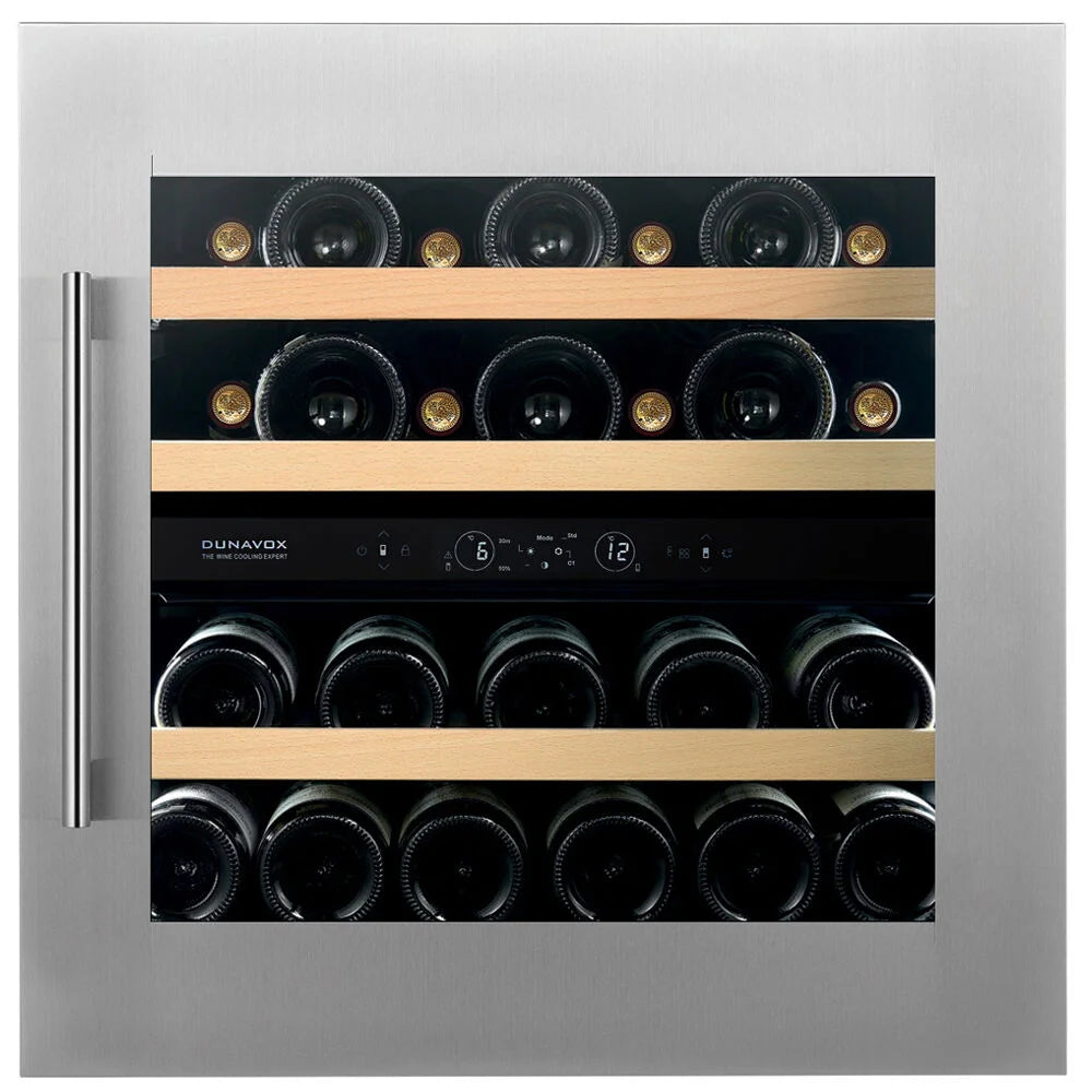 Dunavox Spirit DVS-25.65DSS 25 bottle integrated wine fridge – Stainless steel