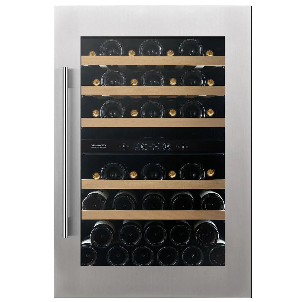 Dunavox Spirit DVS-44.120DSS 44 bottle integrated wine fridge – Stainless steel