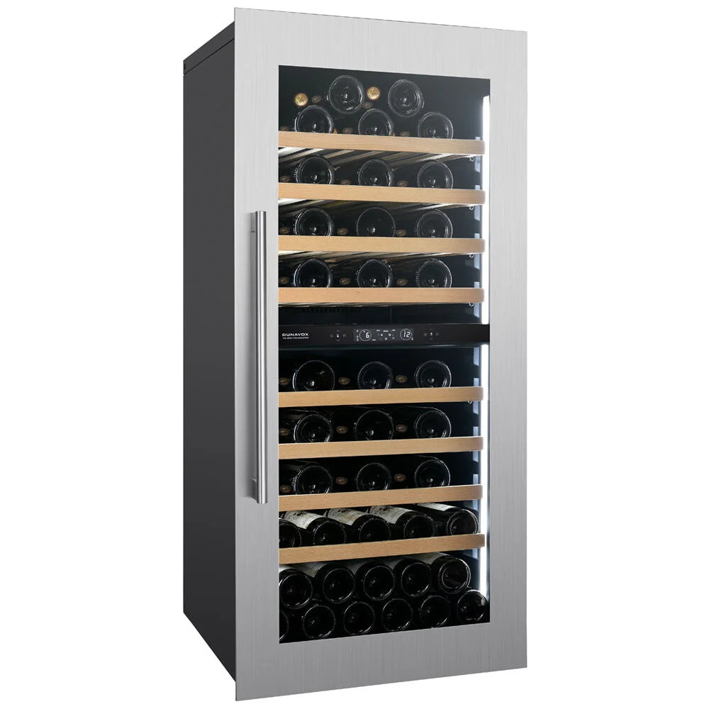 Dunavox Spirit DVS-70.185DSS 70 bottle integrated wine fridge – Stainless steel