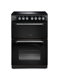 Rangemaster Classic Induction Black with Chrome trim Cooker front view