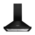 Rangemaster 60 Chimney Hood Black / Chrome Cooker Hood front view