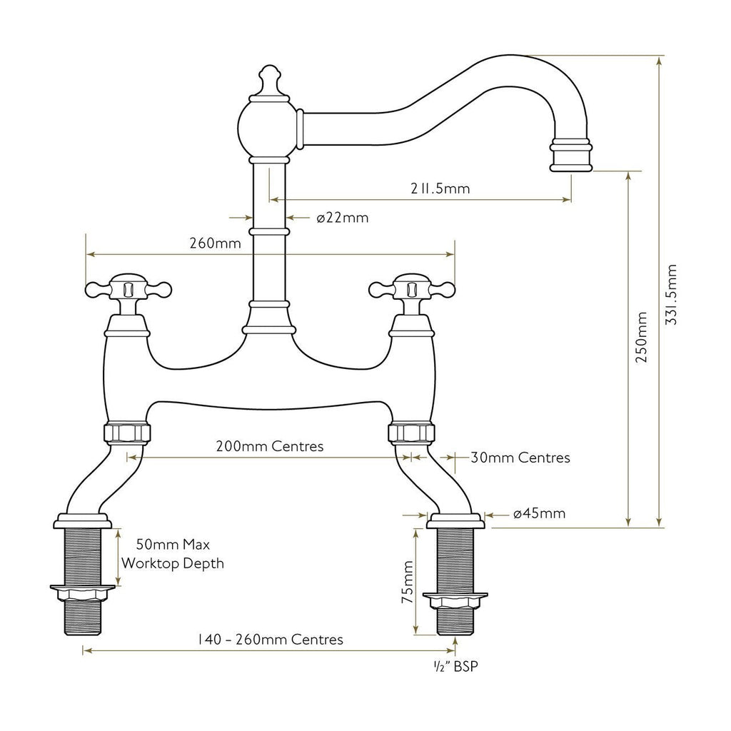 Bidbury & Co Fairford Kitchen Tap