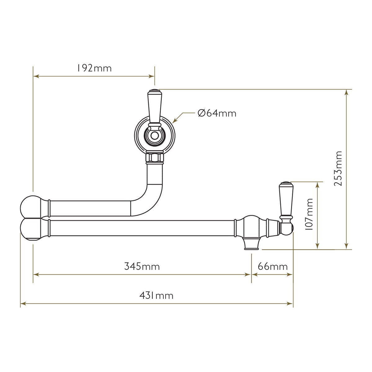 Bidbury & Co Oakridge Pot Filler