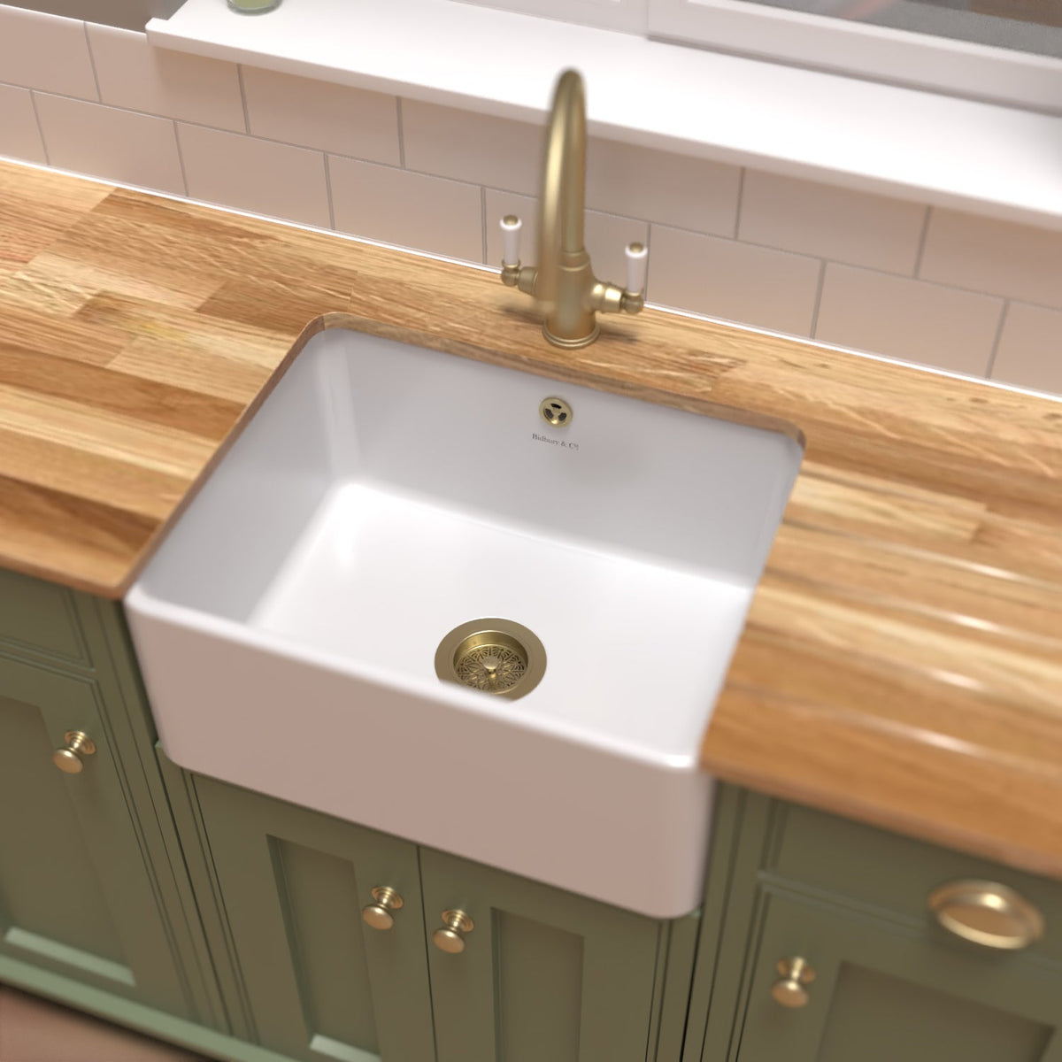 Bidbury & Co Midford Single Bowl Ceramic Butler Sink