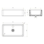 Bidbury & Co Chedworth Single Bowl Ceramic Butler Sink
