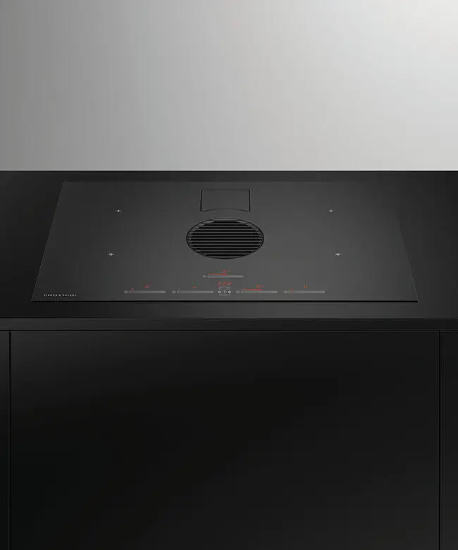 Fisher & Paykel CID834RDTB4 83cm Series 9 Minimal 4 Zone Induction Hob with Integrated Ventilation
