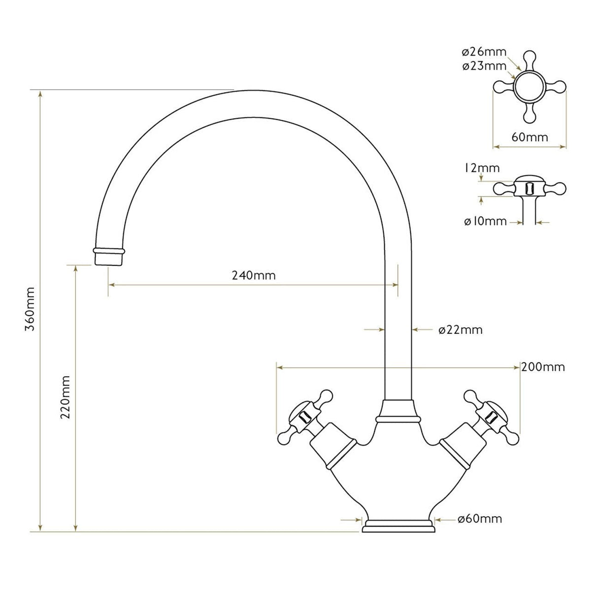 Bidbury & Co Yorkley Kitchen Tap