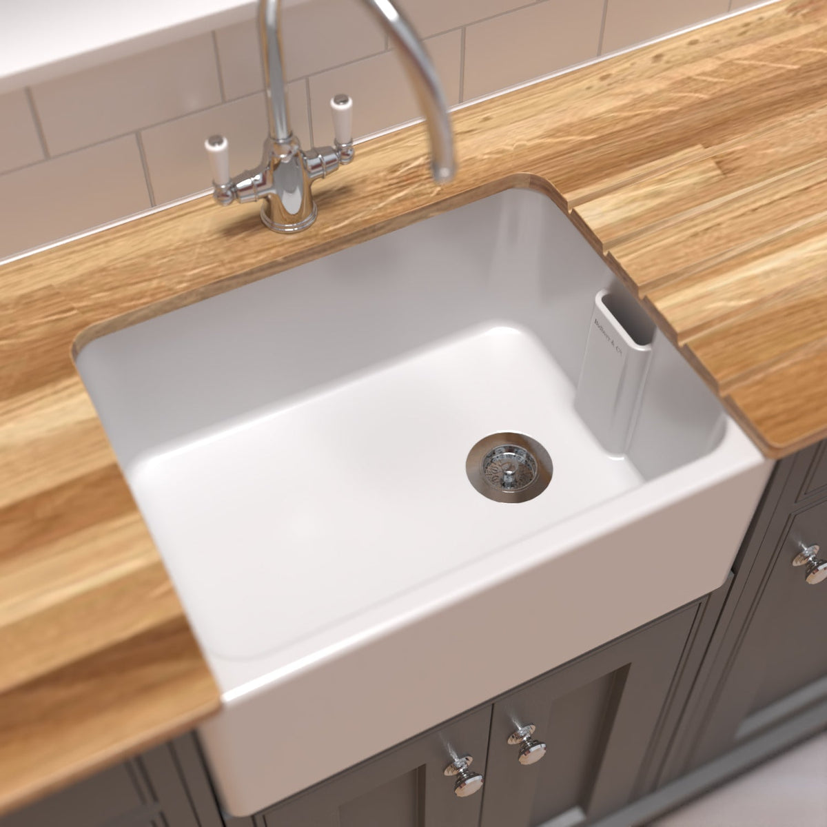 Bidbury & Co Oakford Ceramic Belfast Sink with Weir Overflow
