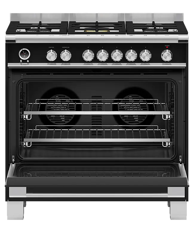 Fisher & Paykel OR90SCG6B1 90cm Series 9 Classic 5 Burner Dual Fuel Pyrolytic Freestanding Cooker