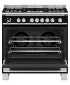 Fisher & Paykel OR90SCG6B1 90cm Series 9 Classic 5 Burner Dual Fuel Pyrolytic Freestanding Cooker