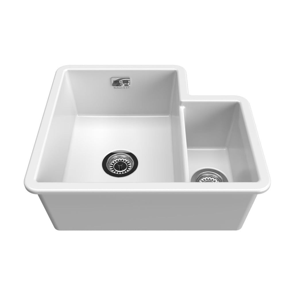 Bidbury & Co Ryeford Ceramic 1.5 Bowl Undermount/Inset Sink