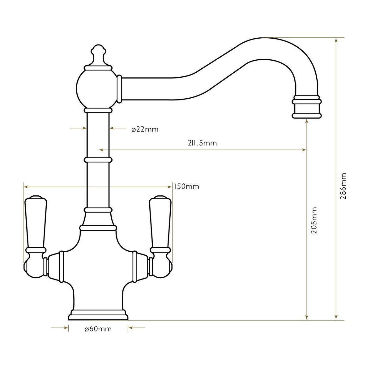 Bidbury & Co Bickton Kitchen Tap