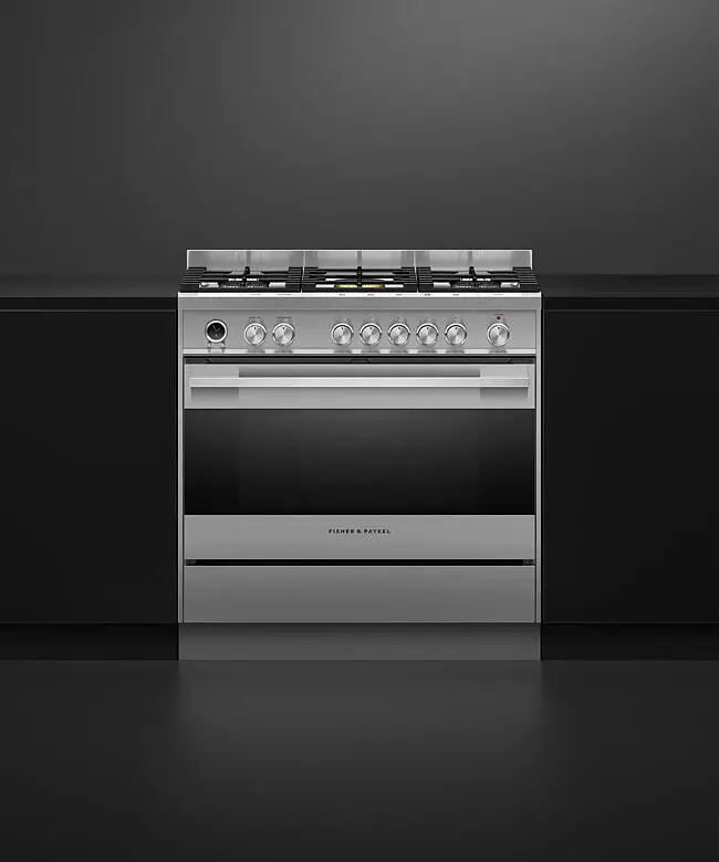 Fisher & Paykel OR90SDG6X1 90cm Series 9 Contemporary 5 Burner Dual Fuel Pyrolytic Freestanding Cooker