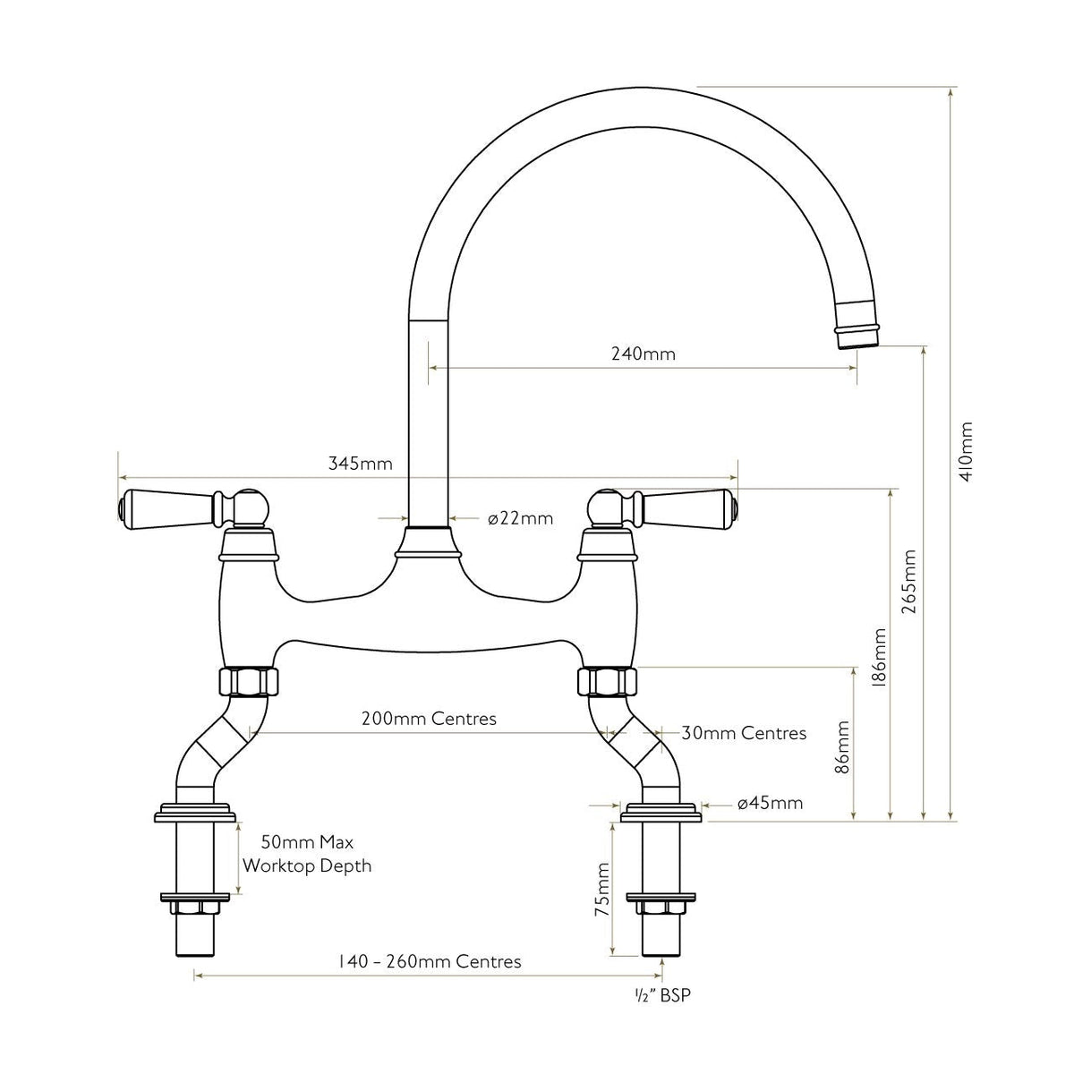 Bidbury & Co Moreton Kitchen Tap