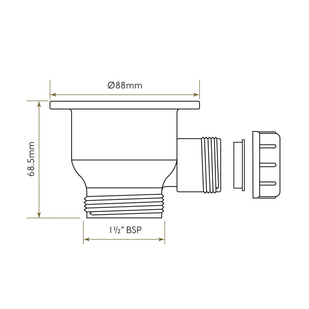 Bidbury & Co 1.5" Traditional Waste