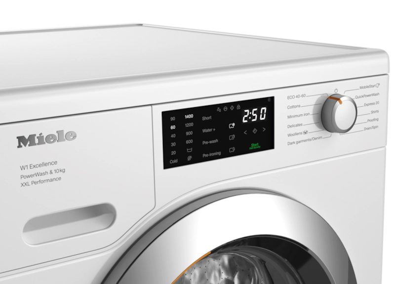 Miele WEK365 WCS Freestanding Washing Machine in Lotus White - Chrome Door – image 4