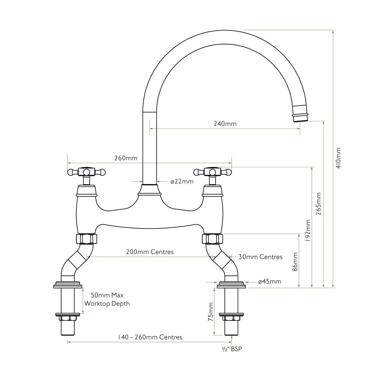 Bidbury & Co Sherborne Kitchen Tap