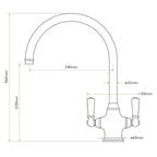 Bidbury & Co Amesbury Kitchen Tap — Polished Nickel