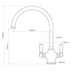 Bidbury & Co Amesbury Kitchen Tap — Pewter