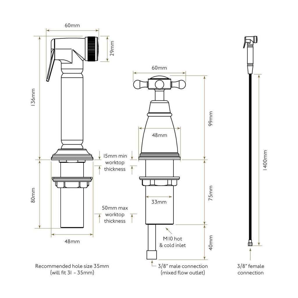 Bidbury & Co Chalford Kitchen Tap — Chrome
